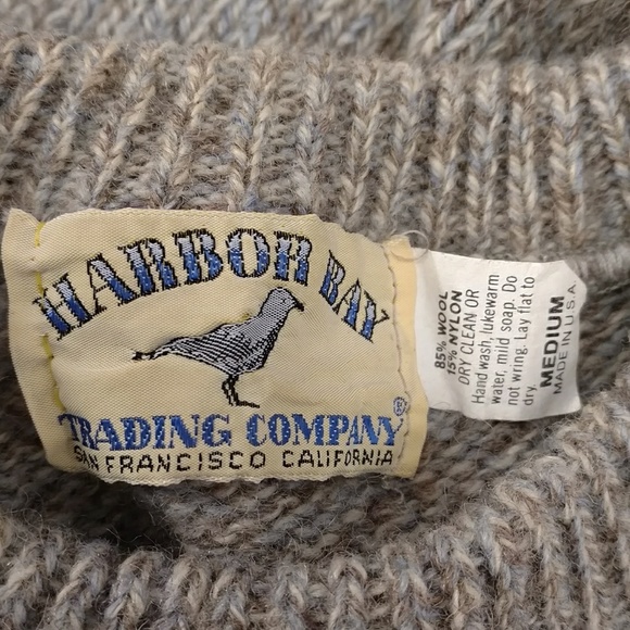 Wool Sweater, Natural heather Gray & blue, Unisex - Picture 8 of 8